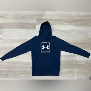 Blue under armor logo hoodie